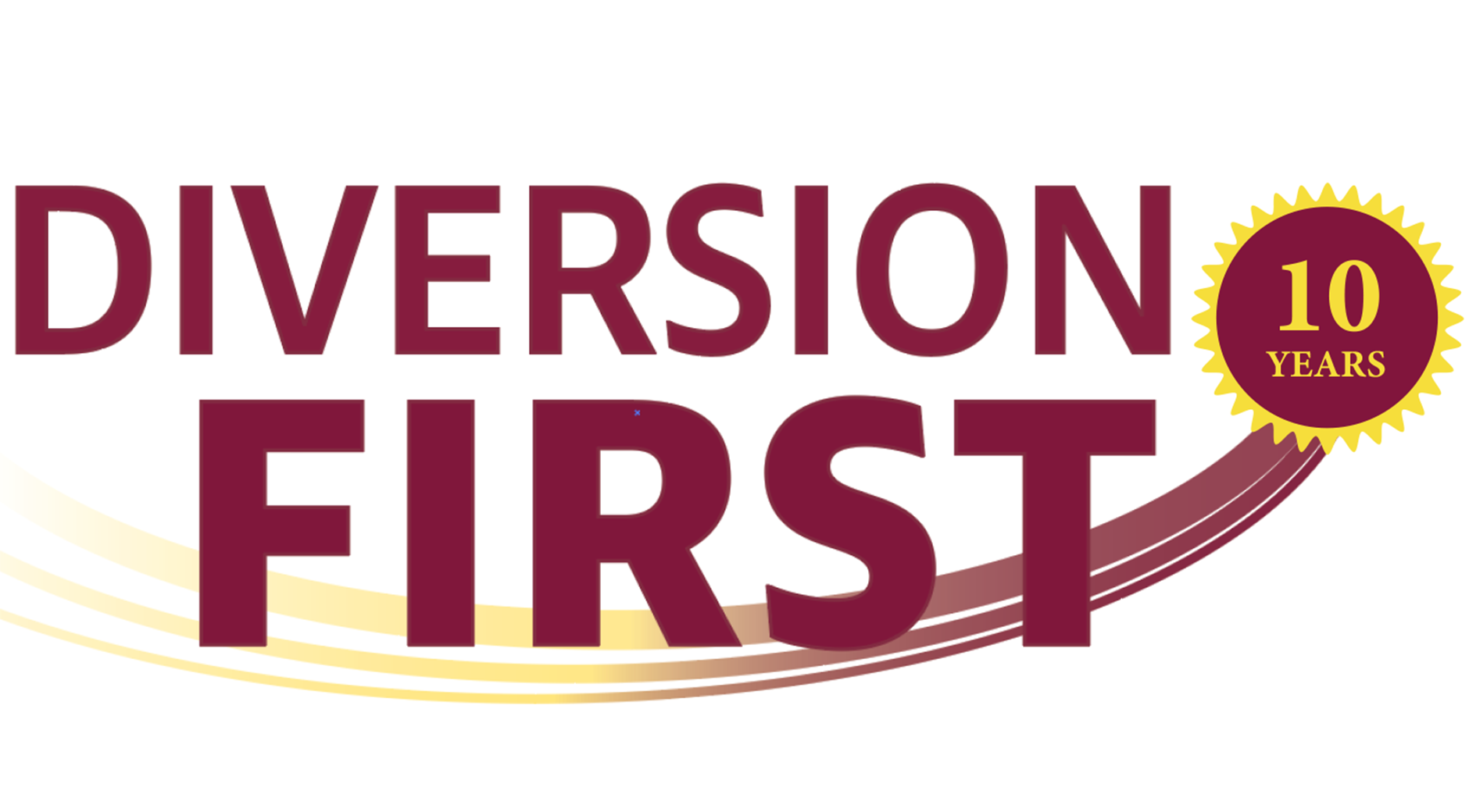 Diversion First logo with an additional element that reads "10 Years"