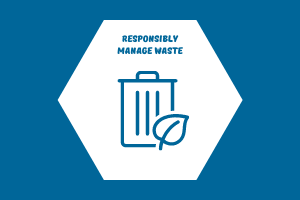 Responsibly manage waste web icon
