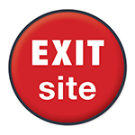 exit website button circle