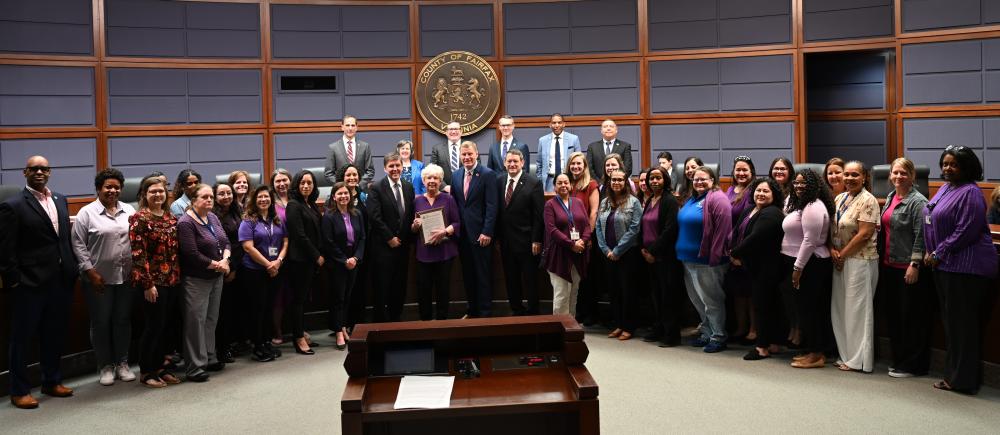 Photo of Board of Supervisors and Adult and Aging Staff members