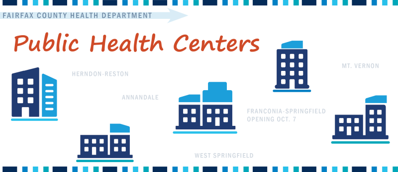 Public Health Centers Public Health Centers with building graphics