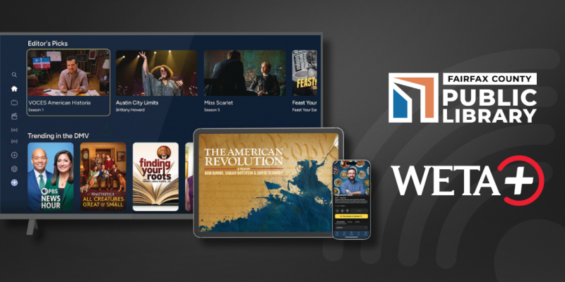 FCPL and WETA+ image with television, tablet and phone