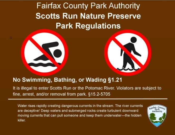 No Swimming at Scott's Run poster