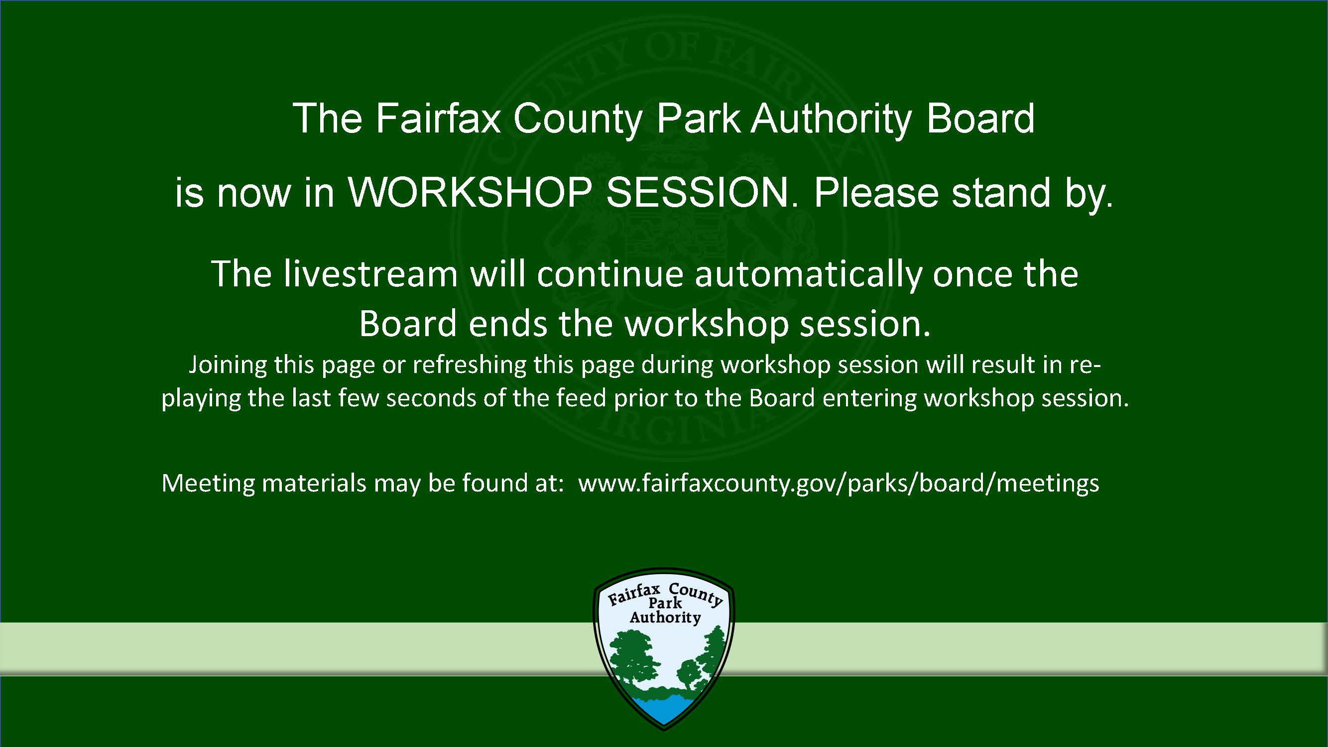 board meeting hold screen