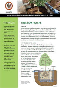 Tree Box Filters fact sheet cover