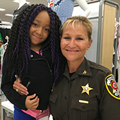 Sheriff Kincaid and little girl at Target